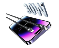 USAMS Kabel USB-C na Lightning 30W 1,2m czarny - 1569129 - zdjęcie 3